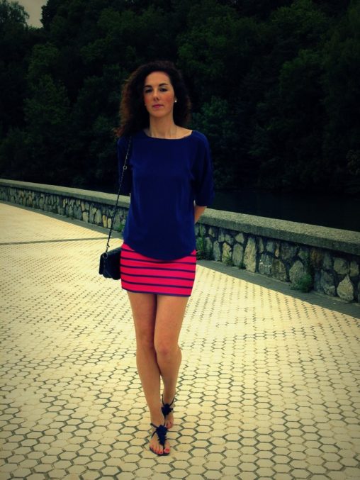 Classy Woman in Short Pink Skirt