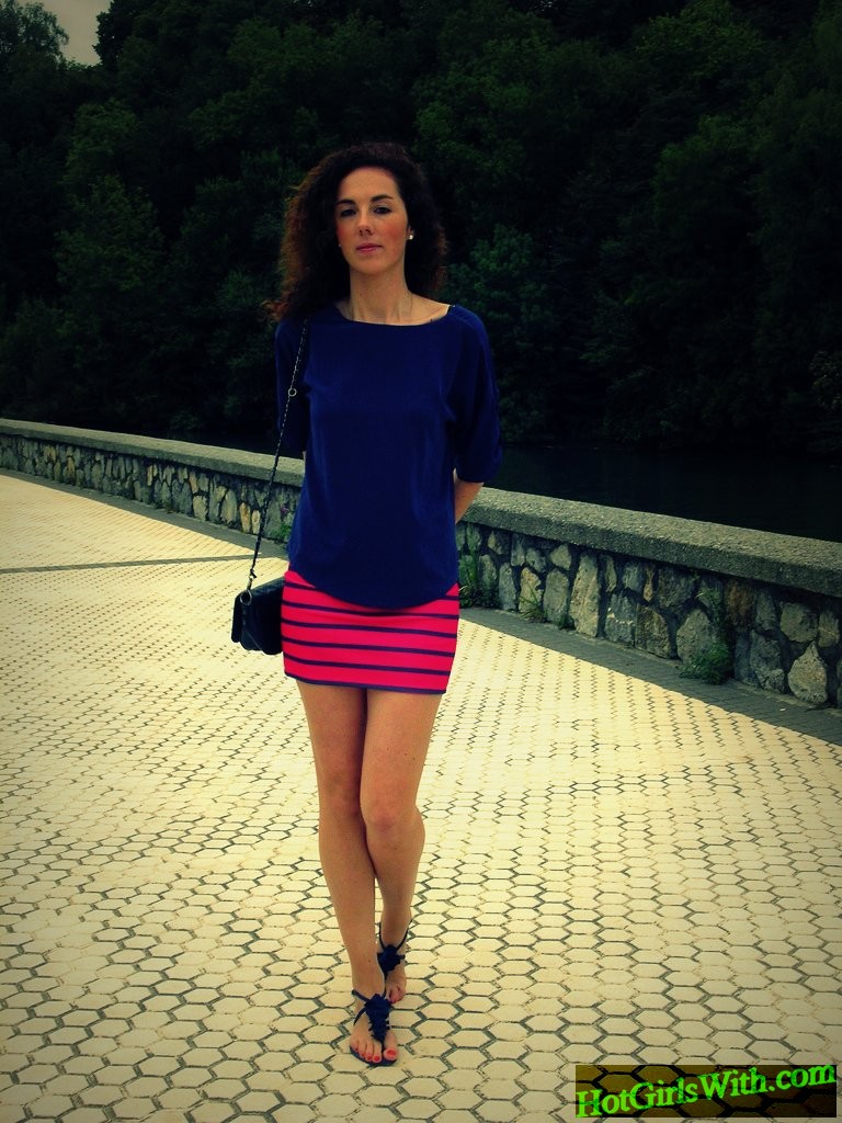 Classy Woman in Short Pink Skirt