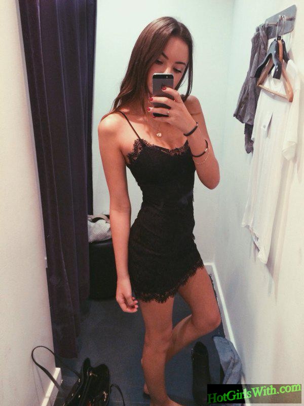 Hot Girl with Sexy Dress in Dressing Room