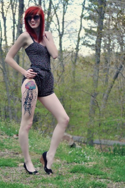 Hot Redhead with Leg Tattoo